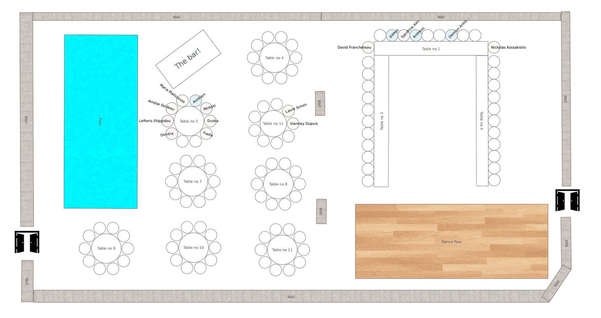 Seating chart and table planner app screenshot